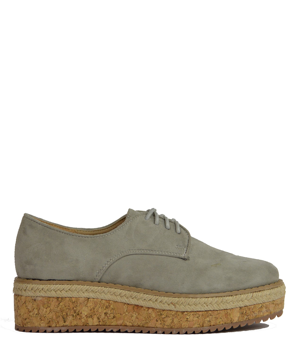 Γυναικείο flatform γκρι suede GE277